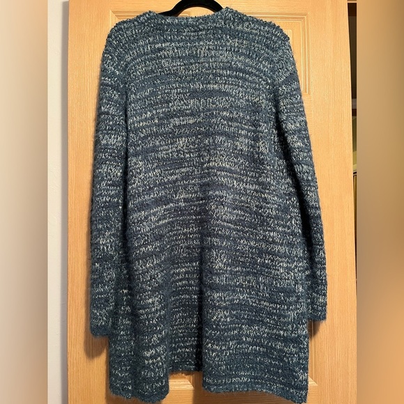 Loft Blue Marled Flecked Open Cardigan Sweater - Picture 10 of 10